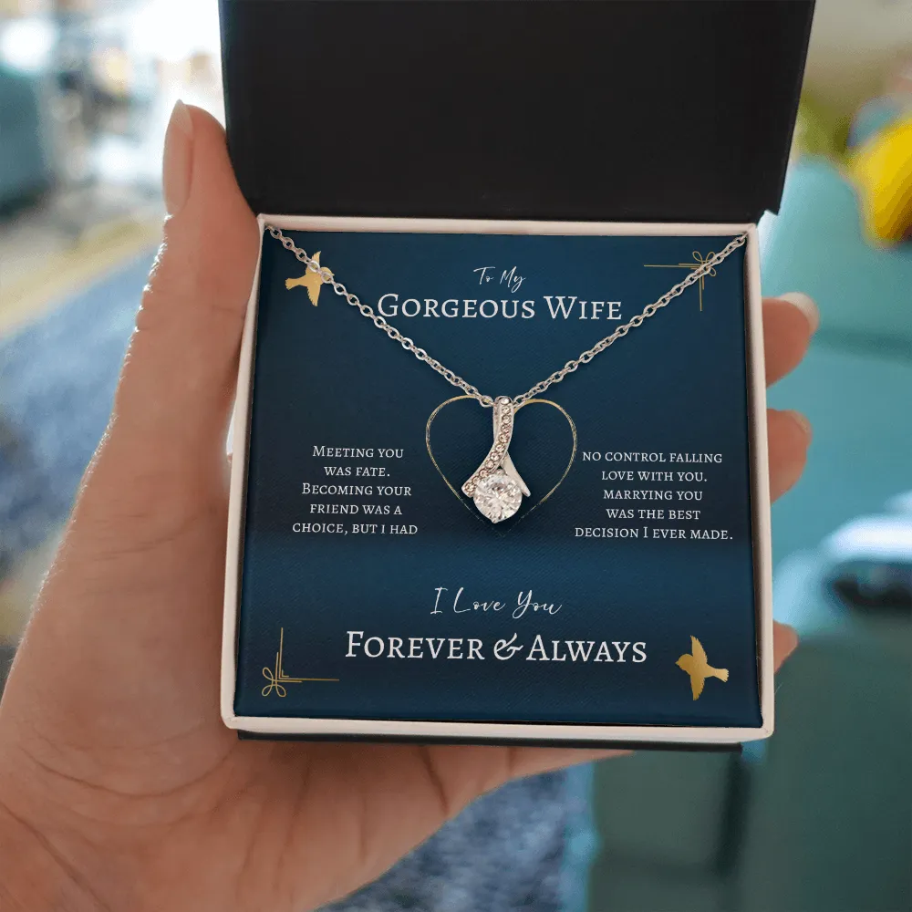 To My Gorgeous Wife Gift - Meeting You Was Fate Alluring Beauty