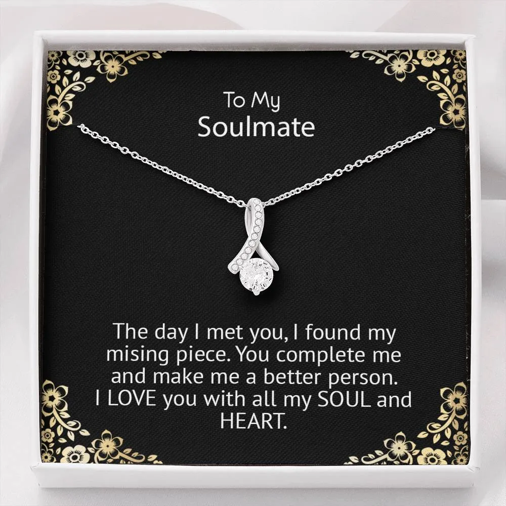 To My Soulmate -I Love You Alluring Beauty Necklace Gift