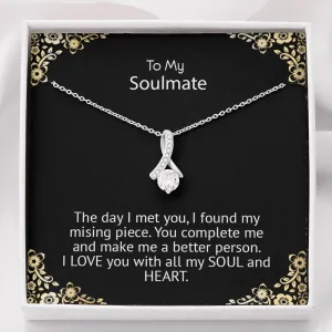 To My Soulmate -I Love You Alluring Beauty Necklace Gift