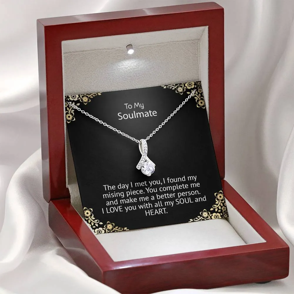 To My Soulmate -I Love You Alluring Beauty Necklace Gift