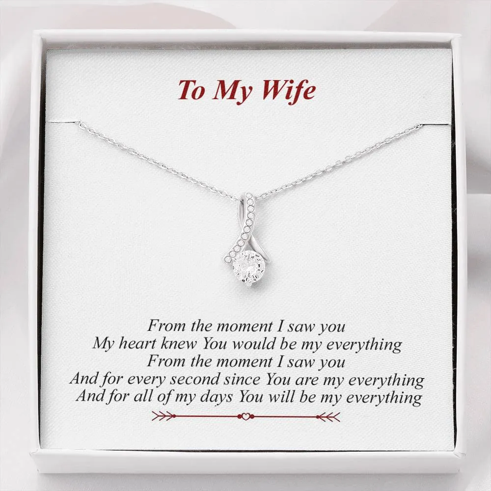 To My Wife Sparkling Necklace Gift with Message
