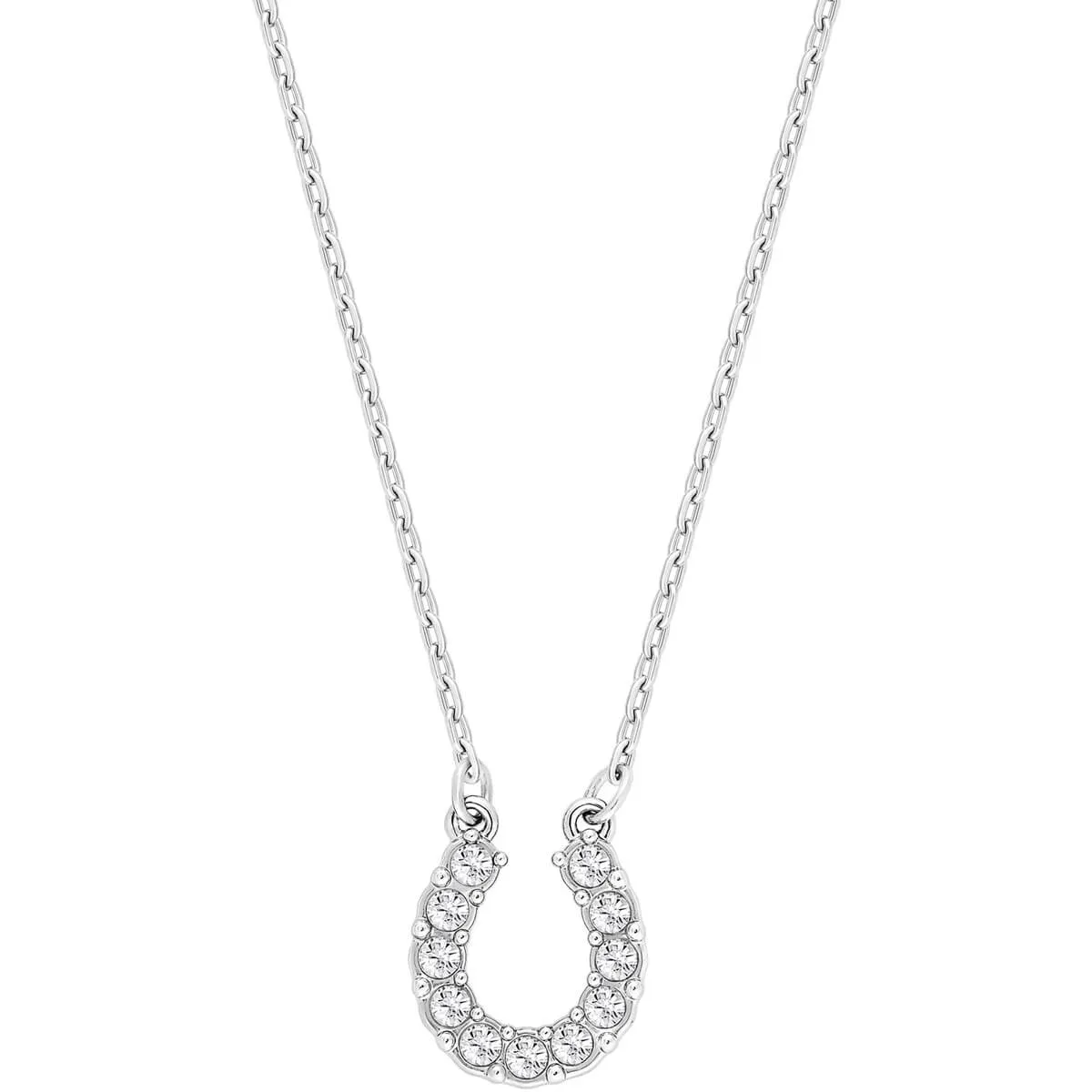 Towards Horseshoe White Rhodium Plating Pendant Necklace