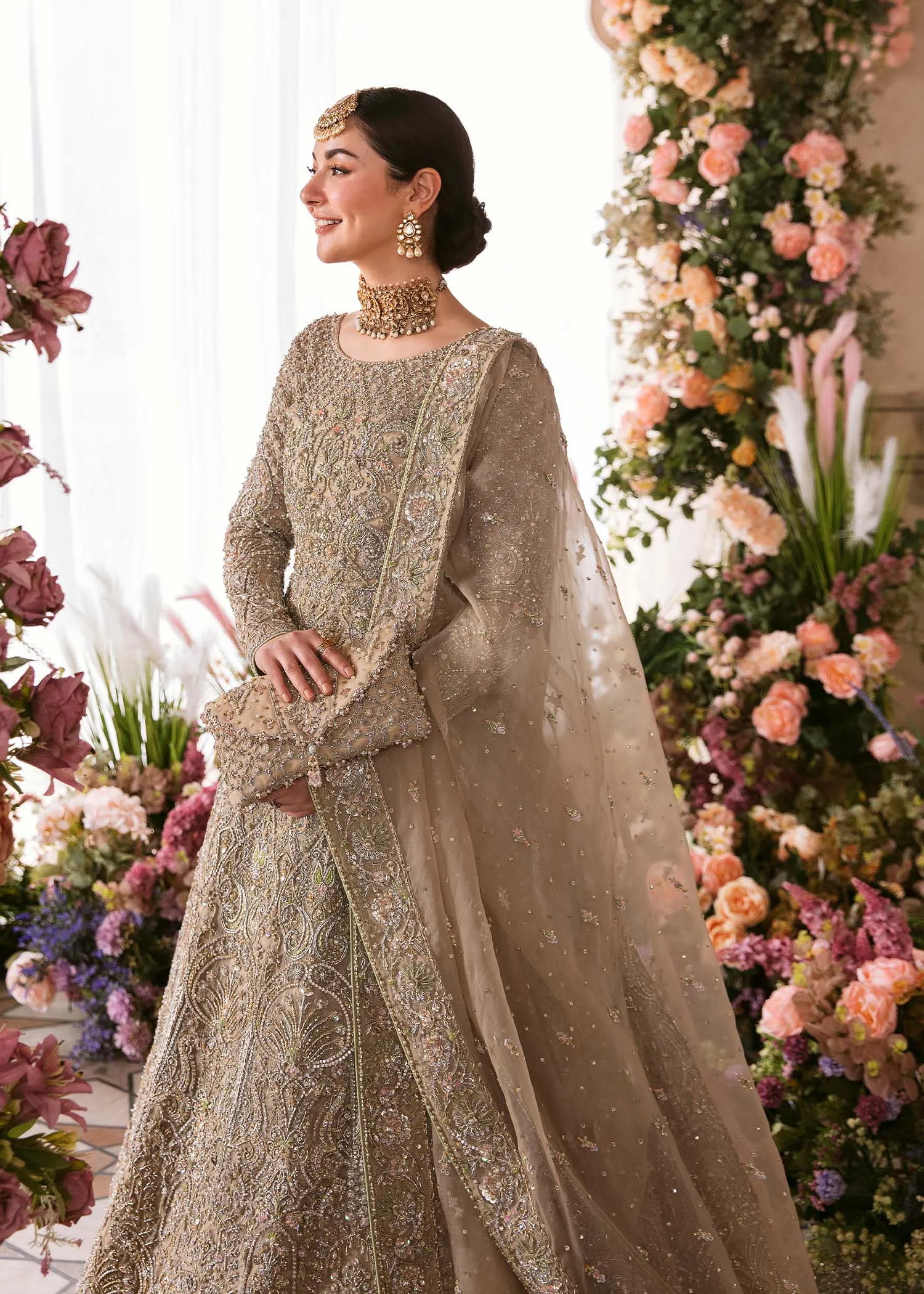 Traditional Pishwas Embellished Pakistani Bridal Dress