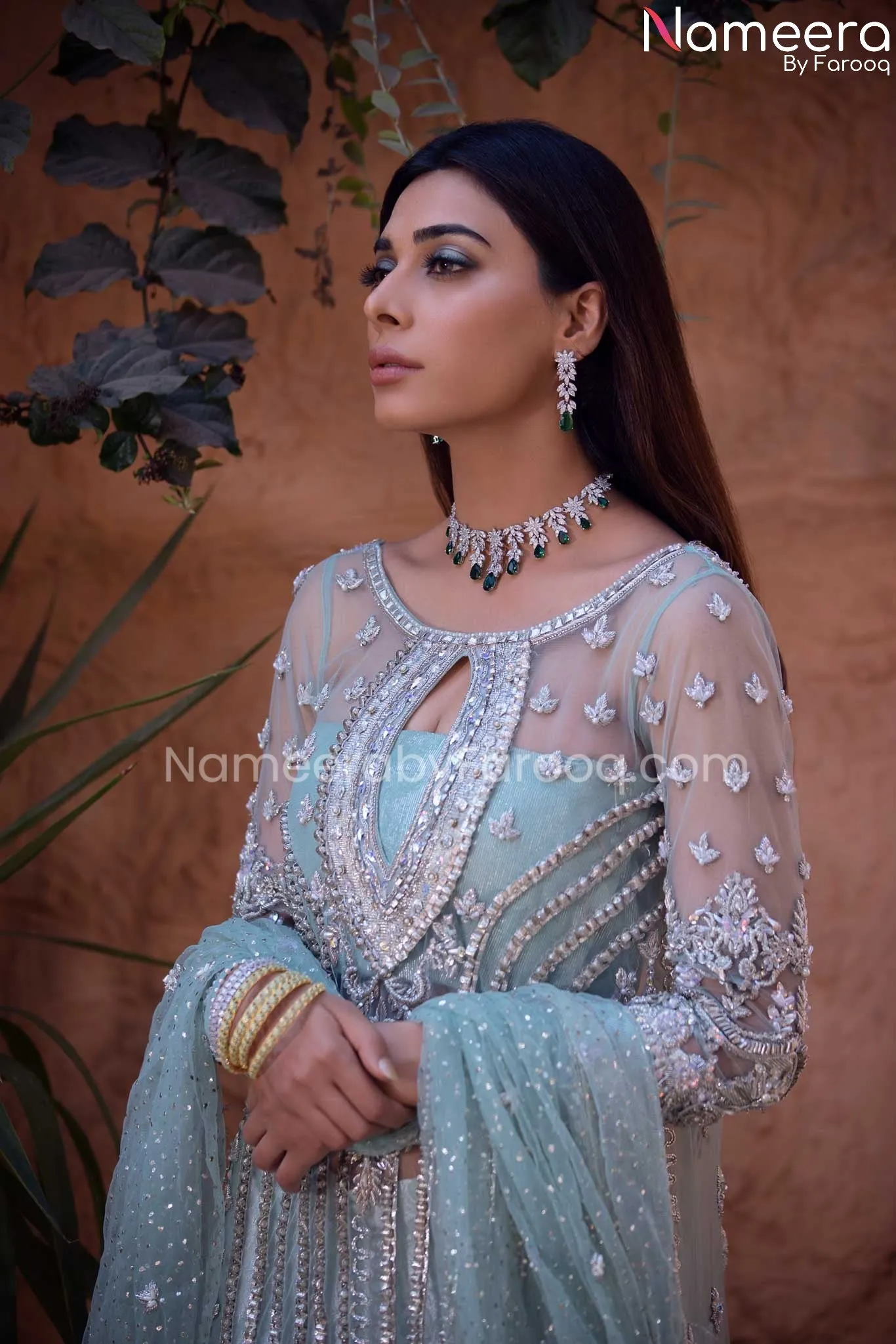 Traditional Sharara with Embellished Net Kameez #BS555