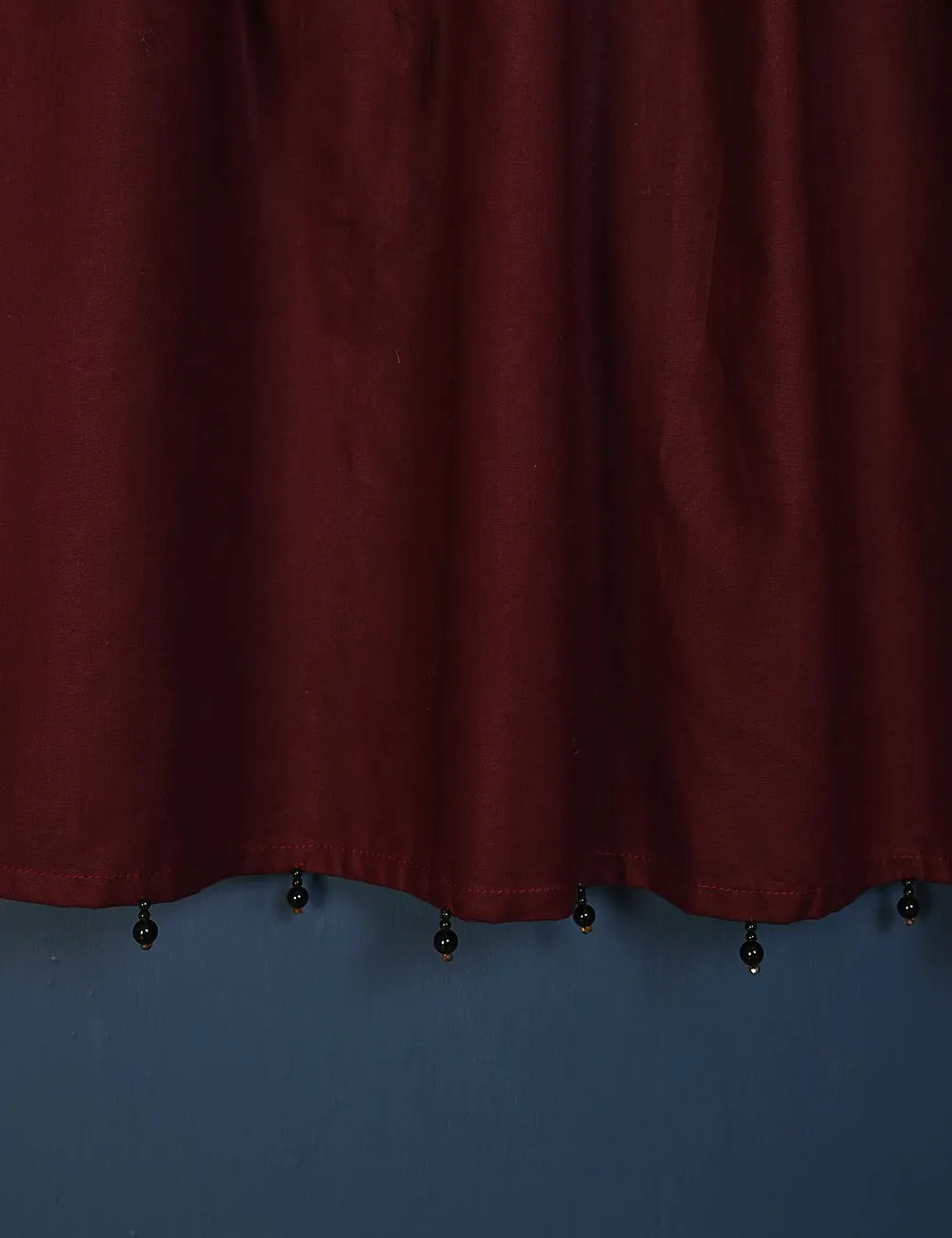TS-125B-Maroon - Cotton Stitched Frock