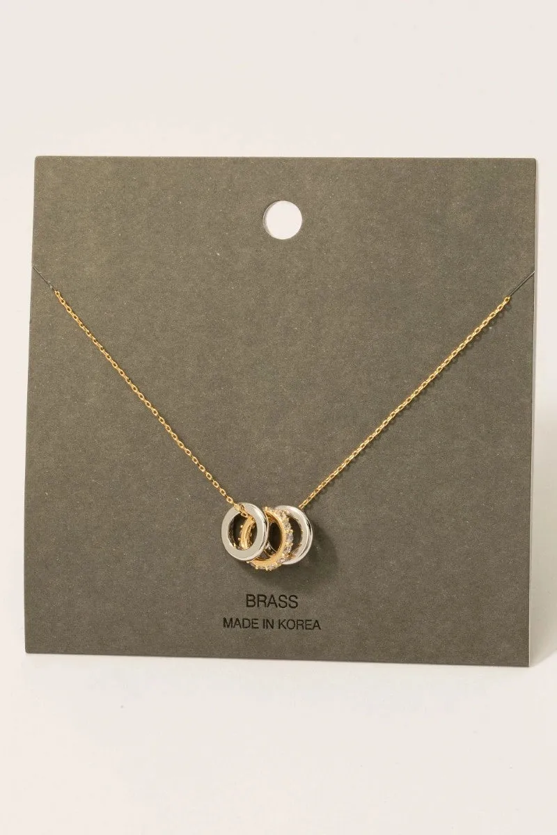 Two Tone Charm Necklace