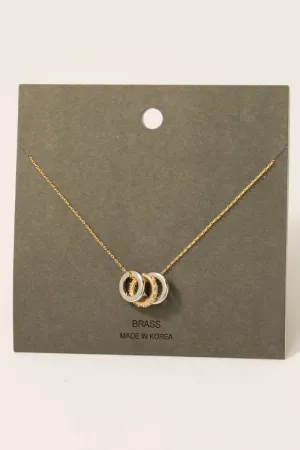 Two Tone Charm Necklace