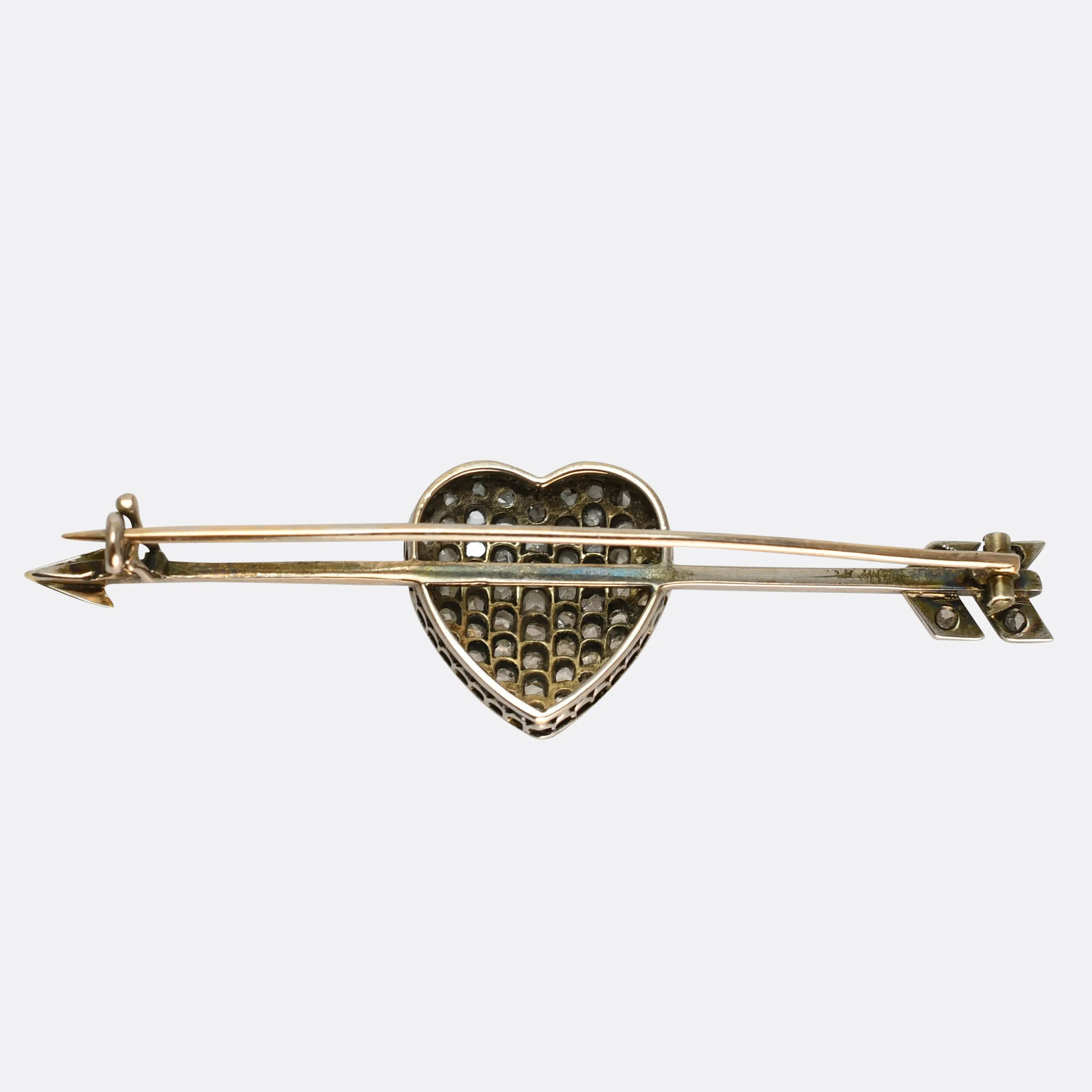 Victorian Diamond Love Struck Brooch