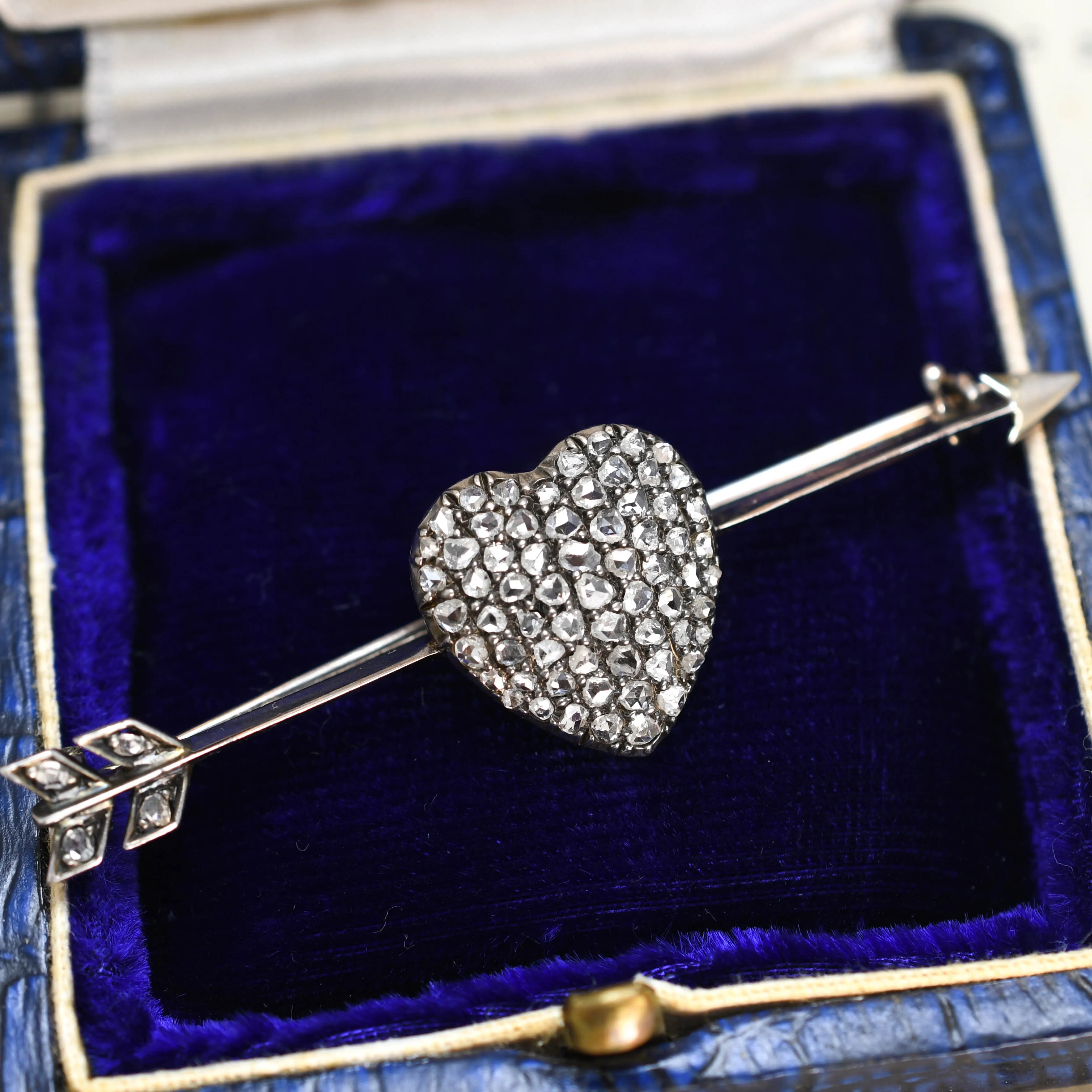 Victorian Diamond Love Struck Brooch