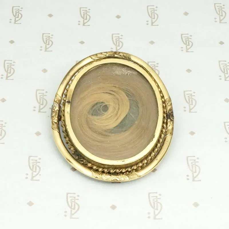 Victorian Seashell Locket Brooch
