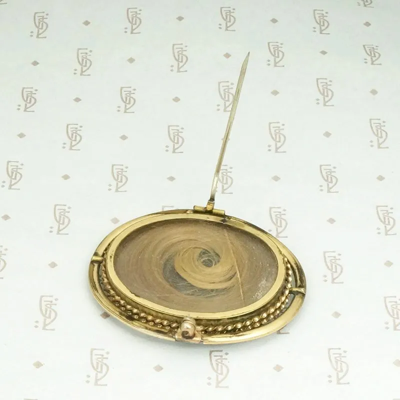 Victorian Seashell Locket Brooch