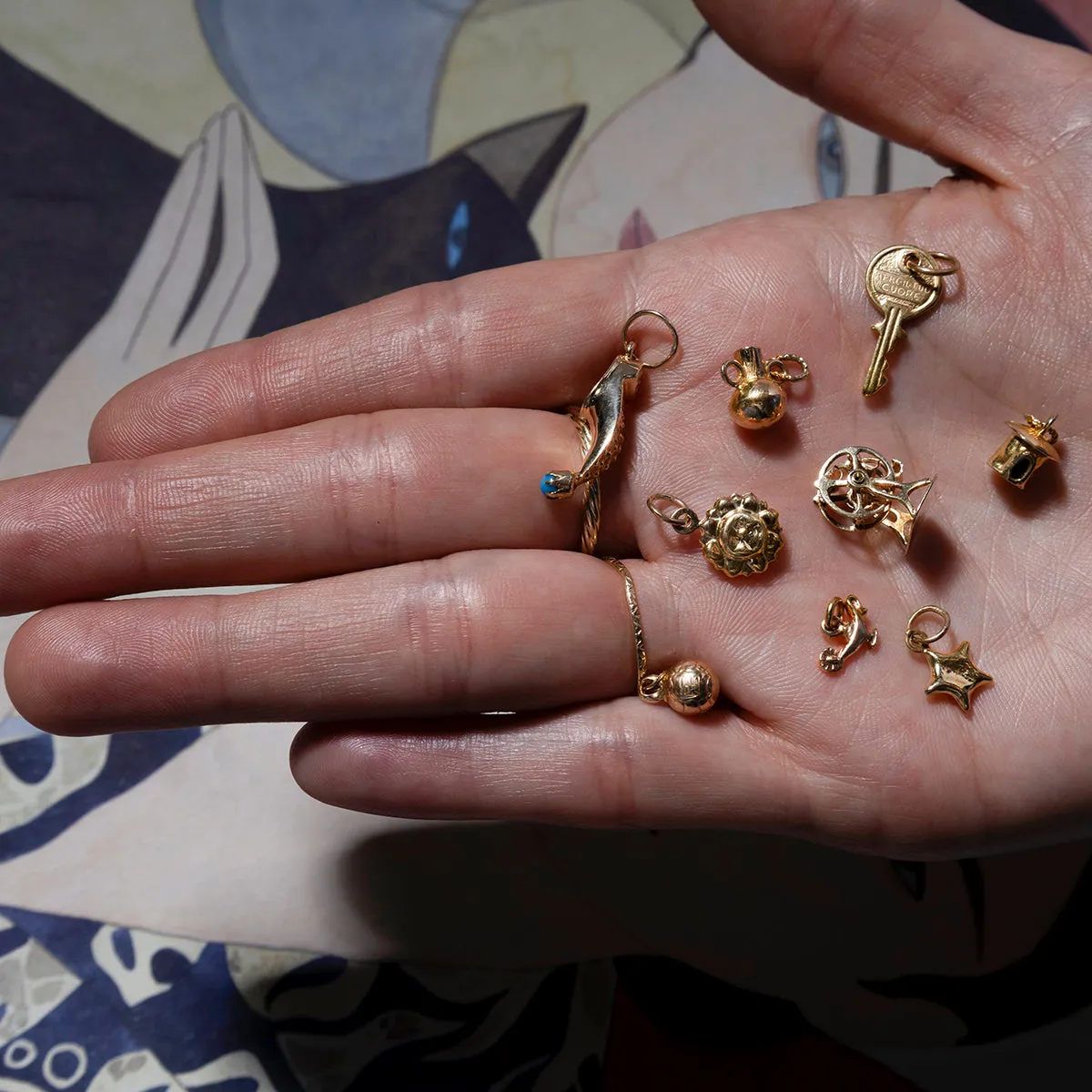 Vintage 14k Tiny Ball Charm