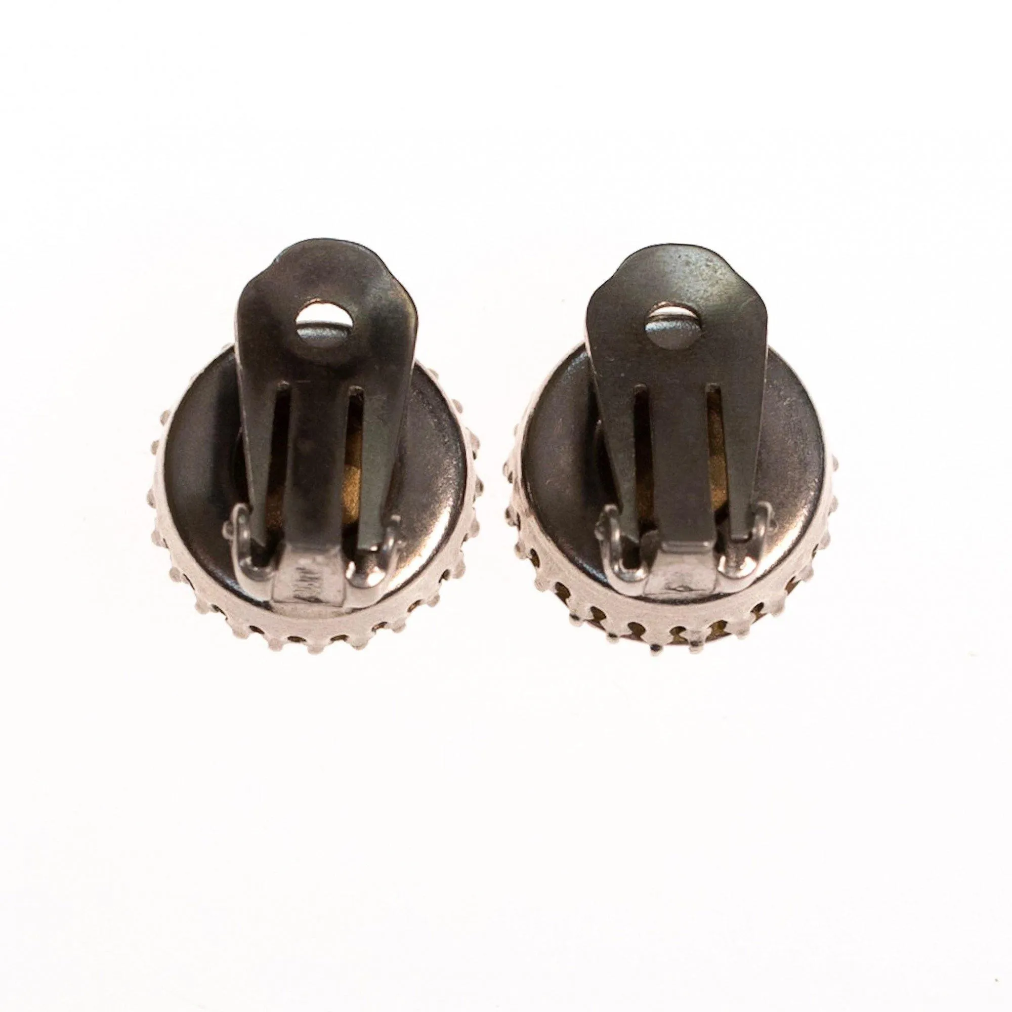 Vintage Austria Alexandrite Headlight Crystal Earrings