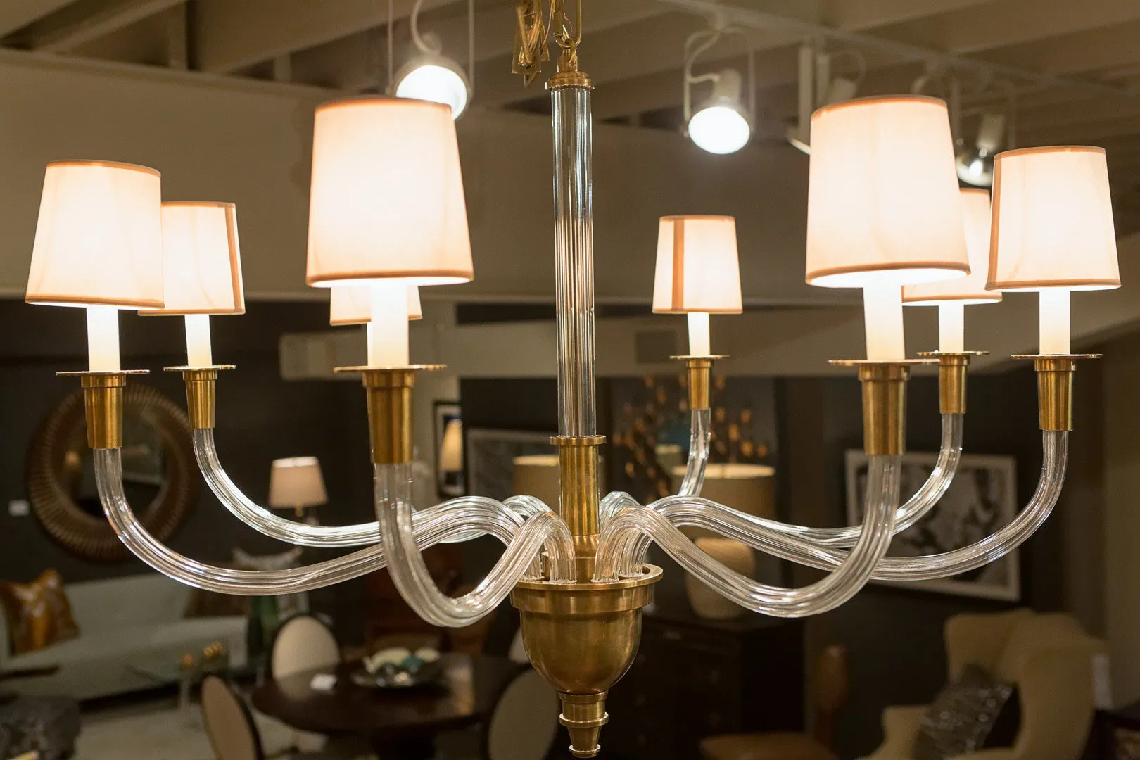 Vivian One-Tier Brass Chandelier - Visual Comfort