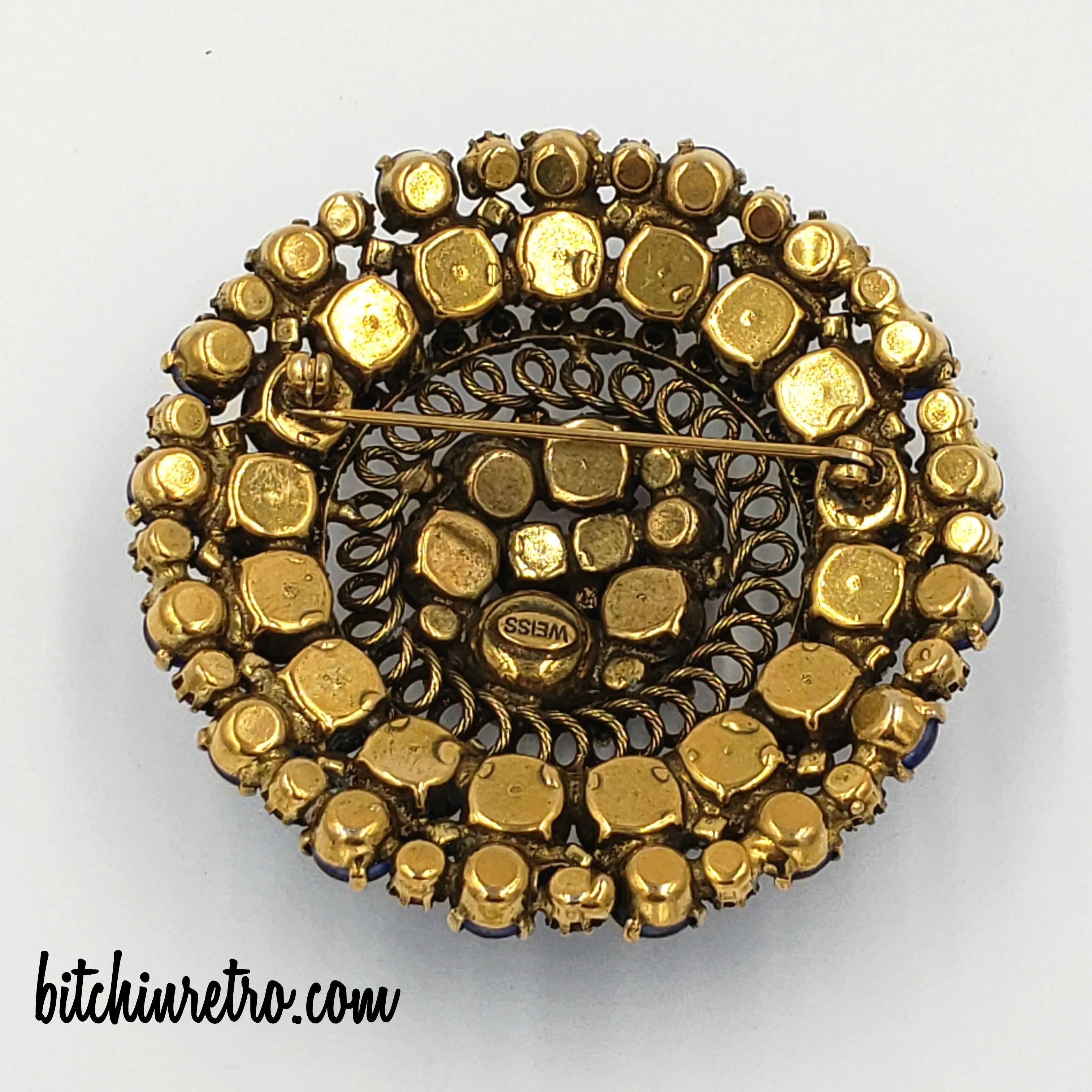 Weiss Vintage Rhinestone Brooch in Vibrant Jewel Tones