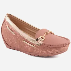 Women "MARTA" Gorgeous Glossy Wedge Moccasins