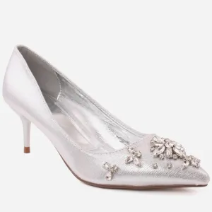 Women "PALOMA" Shimmer Stone Decorated Stiletto Heel Courts