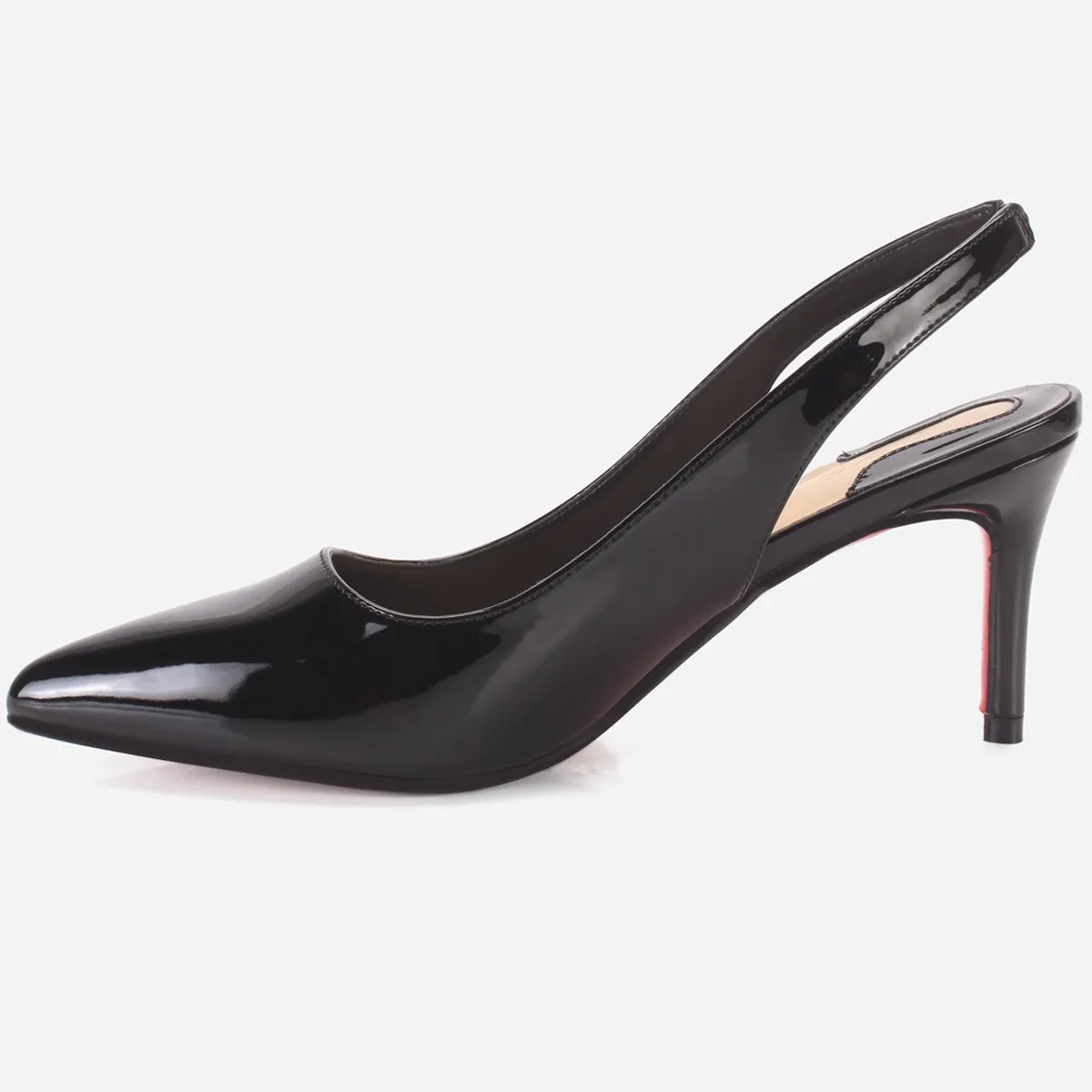 Womens "CRYSTAL" Elegent Sling Back Heeled Sandals