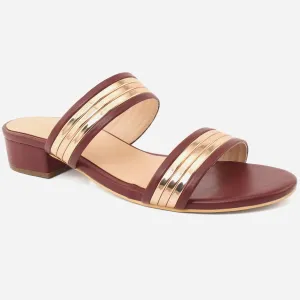 Womens "HADIA" Stylish Block Heeled Slip-On Shoes