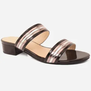 Womens "HADIA" Stylish Block Heeled Slip-On Shoes