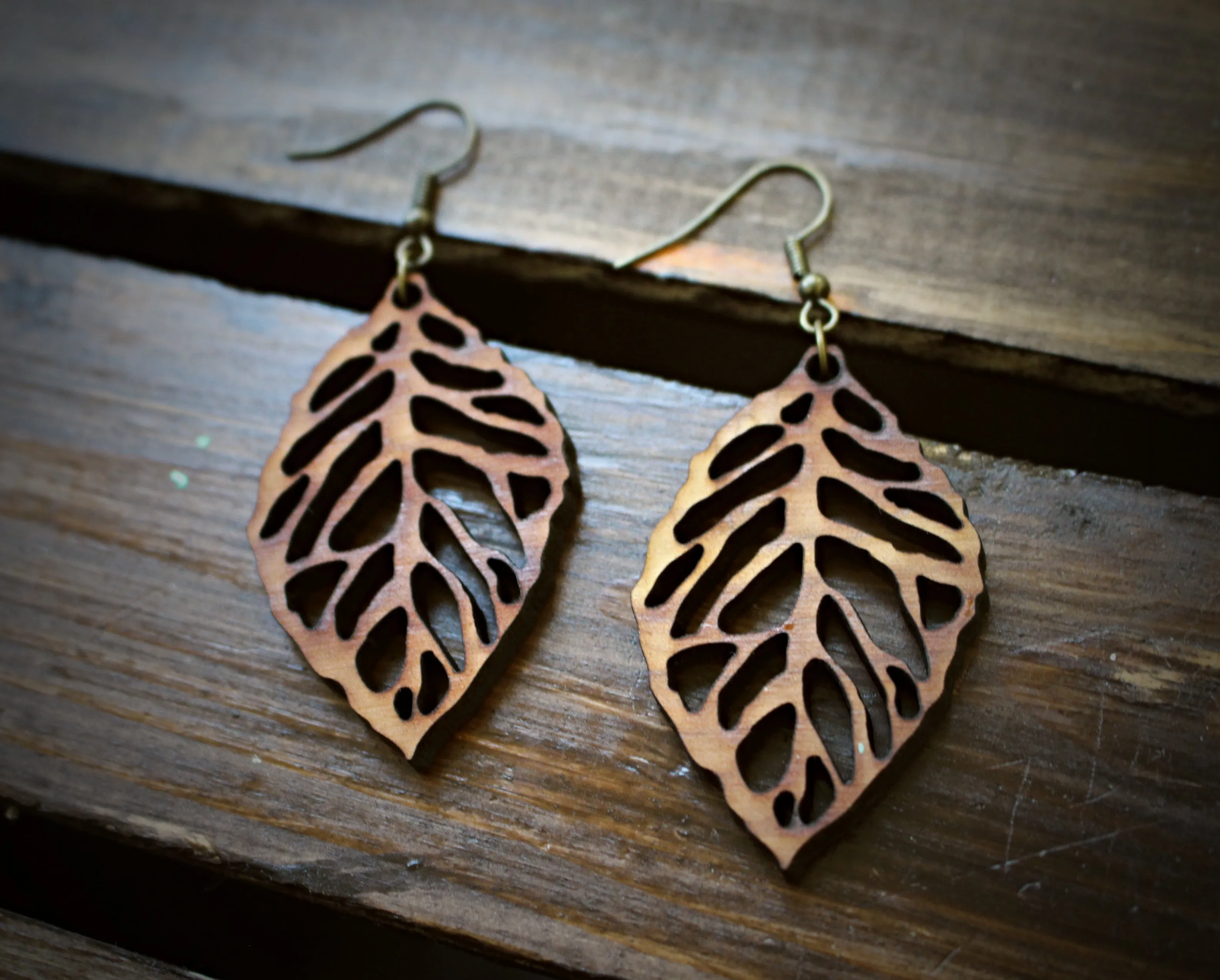 Wood Leaf Earrings from The Wood Reserve