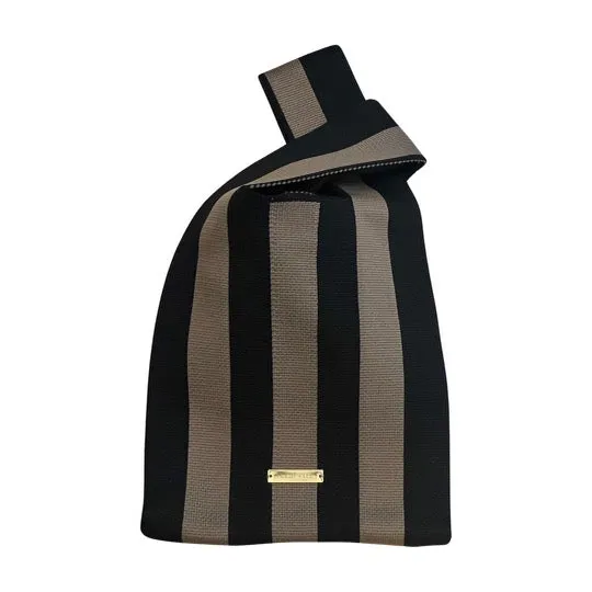 Wristlet Bag Brown/Black Stripe