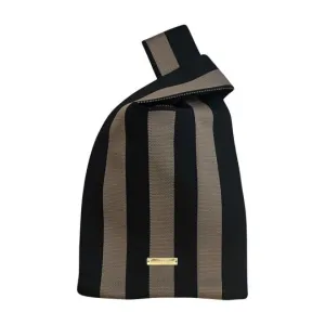 Wristlet Bag Brown/Black Stripe
