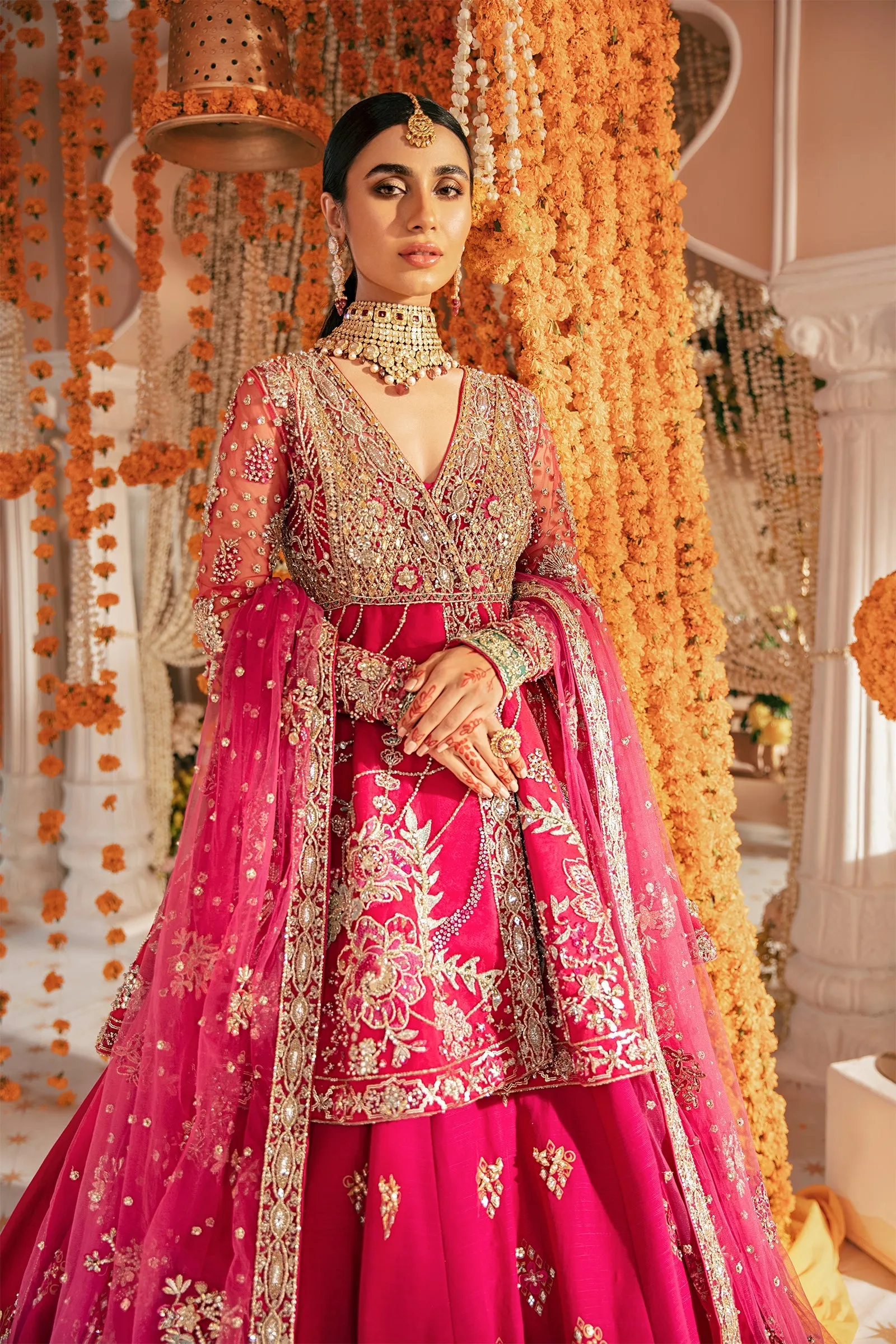 Zara Shahjahan Angrakha Lehenga Bridal Wedding Dress