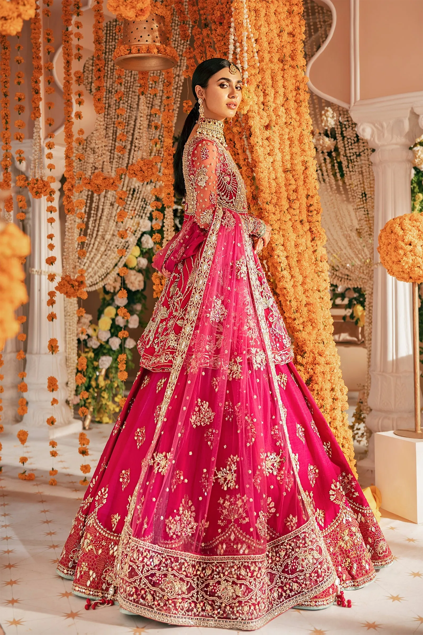 Zara Shahjahan Angrakha Lehenga Bridal Wedding Dress